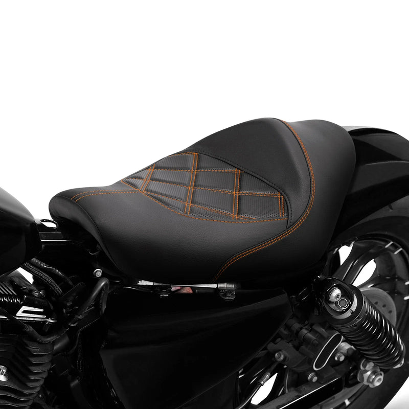 Harley Sportster Iron XL883 1200 Black Solo Seat Driver Rider (2010-2022)