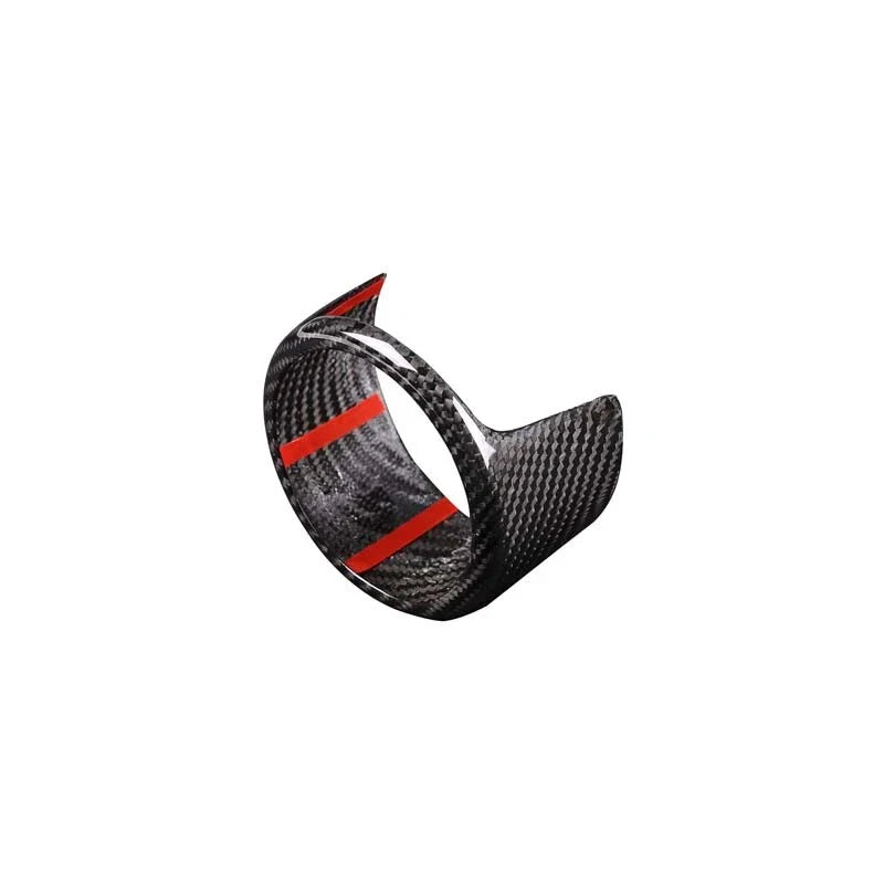 For 17-19 Alfa Romeo Stelvio Carbon Fiber Front Grille Center Logo Cover Caps