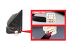 Toyota Hilux 1kd RH Side View Mirror Black 3 Wires (2015-2019)
