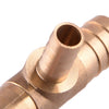 Fuel Tube Connector 5 x 16mm Tee 3-Way Hose Barb Brass Fitting
