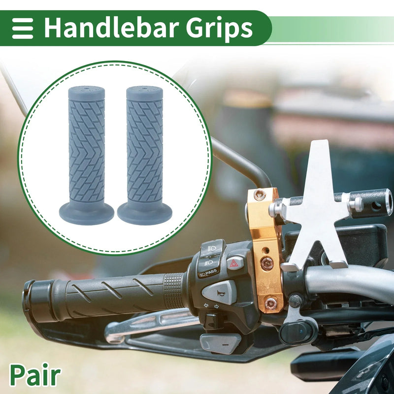 Motorcycle 25mm Hand Grips Cover Handlebar Cover TPU Gray Blue