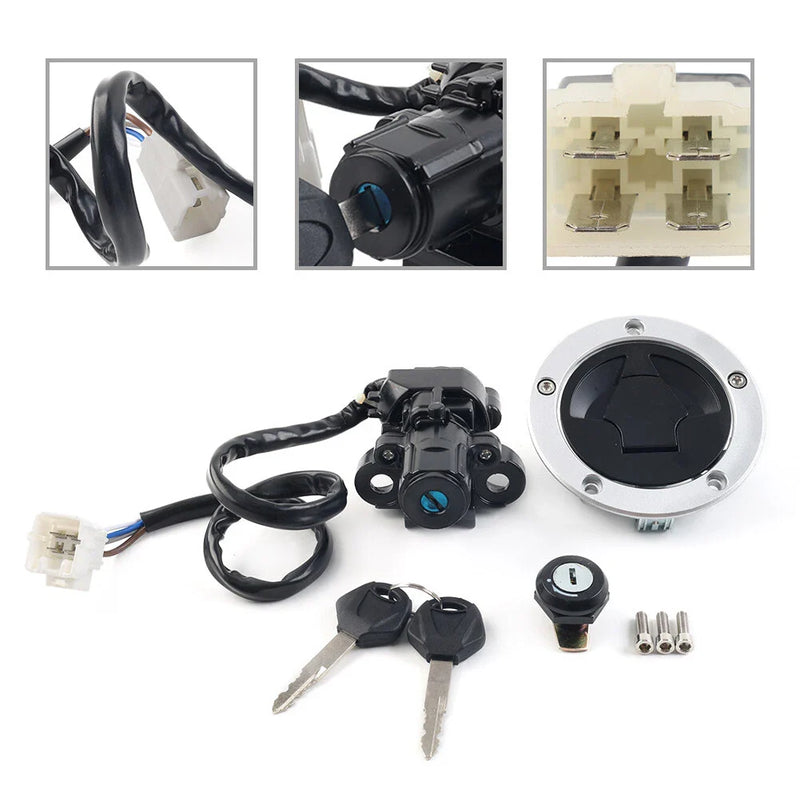 Kawasaki Vulcan S 650 Fuel Gas Cap Ignition Switch Seat Lock Set (14-22)