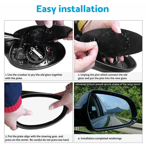 Lexus RX300 RX330 Toyota Hilux Heated Convex Left Side Mirror Glass