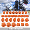 Motorcycle Motorbike Set Screw Cap / 1 x / Nut Bolt Cover Decoration Orange