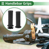 Motorcycle Grips 7/8" 22mm Hand Grips TPU Black Rhombus