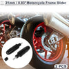 Make Model 8mm Aluminum Alloy Motorcycle Slider Frame 2 Pcs Black