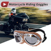 Set Motorcycle Riding Goggles Dark Gray Lens Brown Frame PC Cycling Sunglasses
