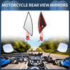 M8/M10 Motorcycle Rear View Mirrors Handlebar Mirrors Red Aluminum Alloy Plastic