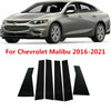 Chevrolet Malibu 6 x Black Pillar Posts Door Window Trim (2016–2021)