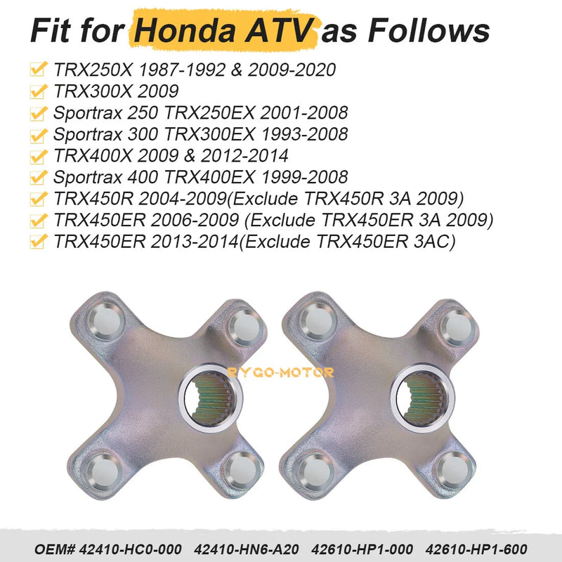 Honda Sportrax 300 TRX300EX 2 x Rear Wheel Hubs (1993–2008)