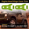 Jeep Wrangler JL JLU (2018-2024) Plastic Green Hood Hinge Covers