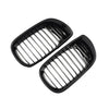 BMW E46 Pair Gloss Black Front Kidney Grilles Grill (1998–2006)