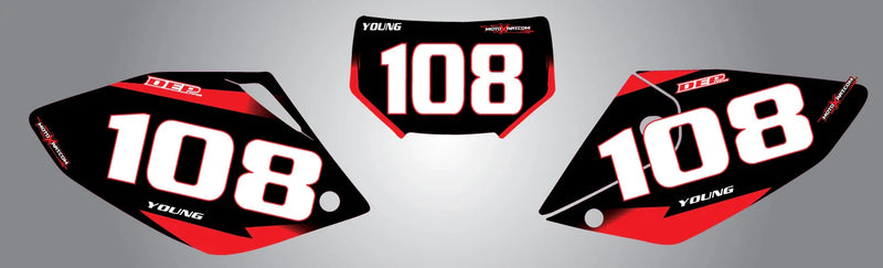 Honda CRF 250 X (2004-2016) Storm Style Sticker Custom Number Plate Graphics