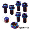 Motorcycle Bike 6 x Titanium Bolt Torx Head Flange Screw M10x30mm