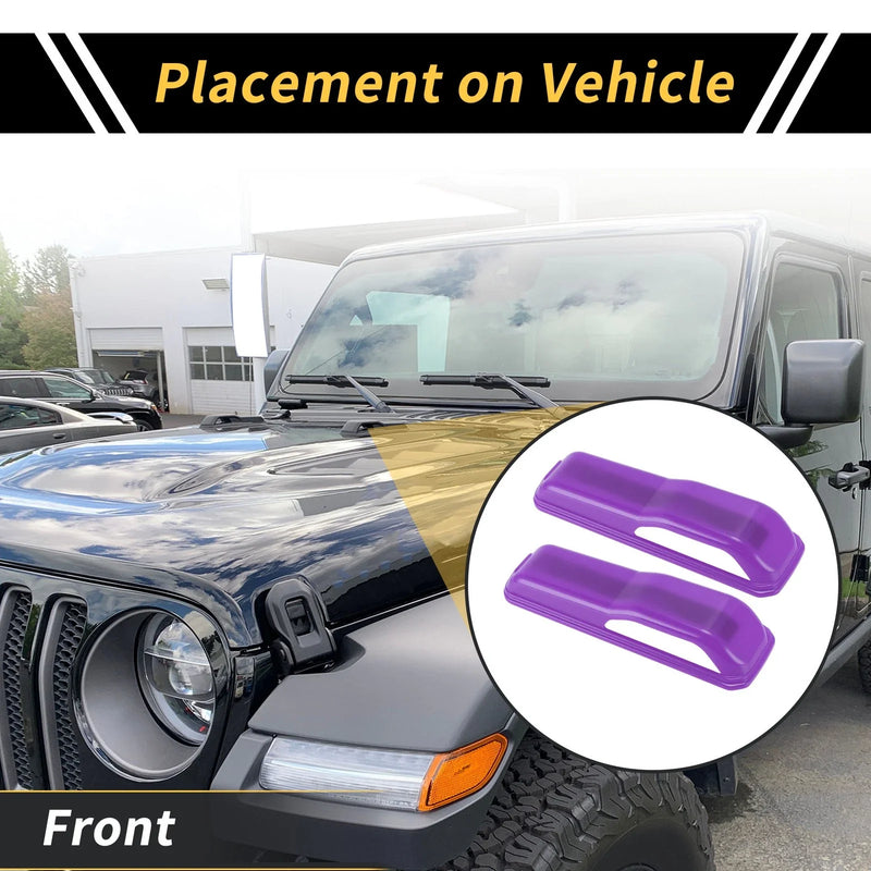 Jeep Wrangler JL JLU Sport Sahara Engine Hood Hinge Covers (2018-2023)