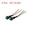 Car Motorcycle 2 x Round Wired Momentary Push Button Switch DC12V-24V