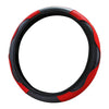 SUV Black Red Universal Microfiber Leather Steering Wheel Cover 15"
