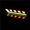 Car DC 12V White Amber COB LED DRL Fog Lights