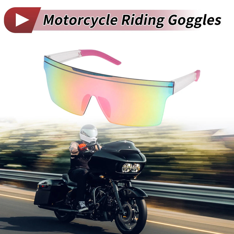 Motorcycle Motorcycle Riding Goggles Purple Lens Transparent Frame PC