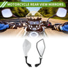 M10 Rear View Mirrors Polygonal Shape White Iron Plastic 1 Set