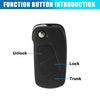 Ford Ka 3 x Key Fob Remote Control Case Shell Black (2008-2016)