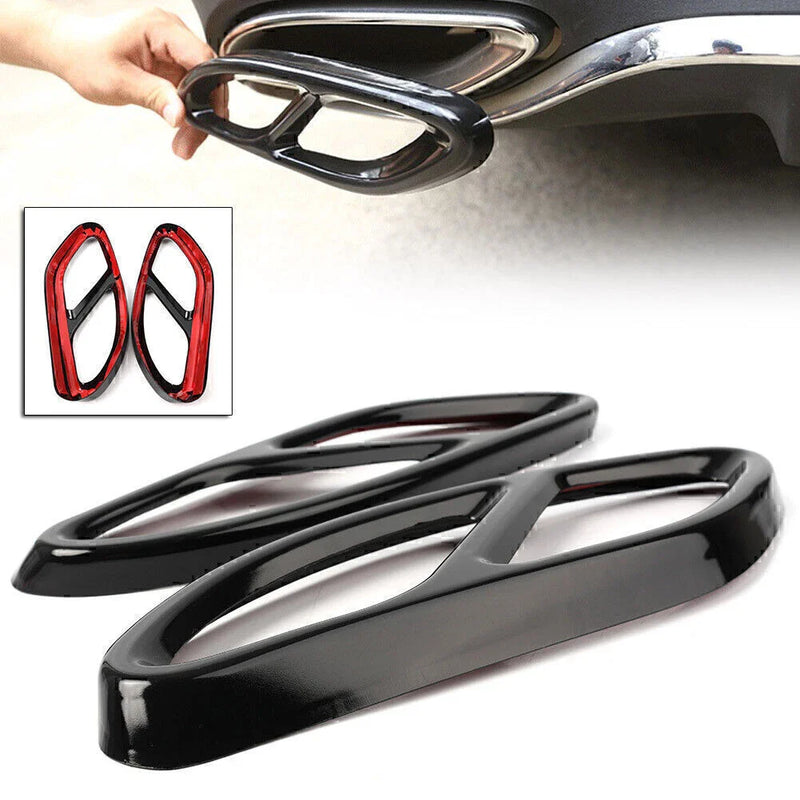 Benz GLC C E Class Black Exhaust Muffler Pipe Cover Trim (2015-2023)