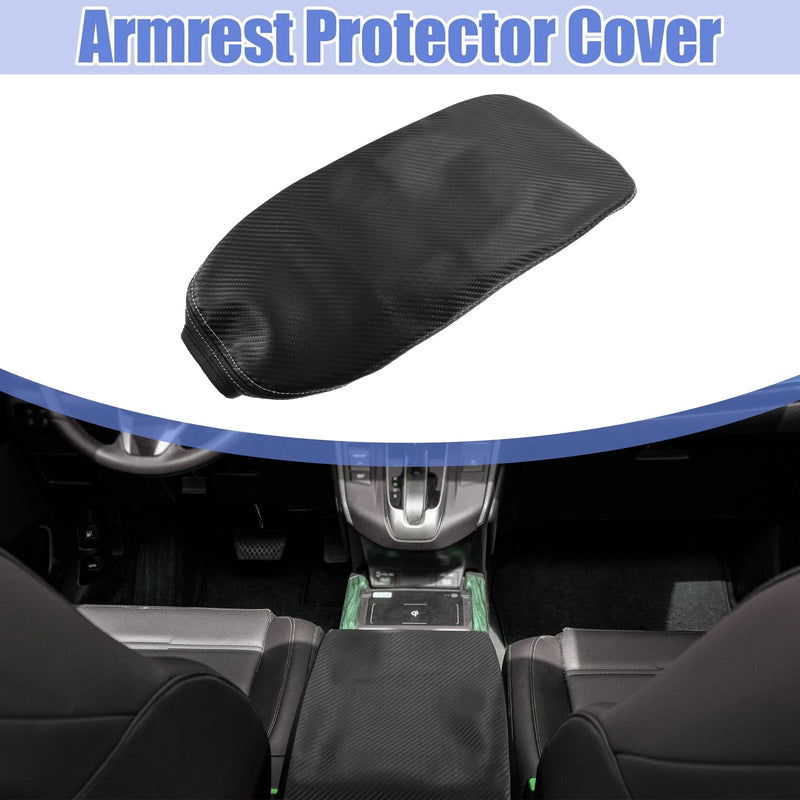 Toyota RAV4 Carbon Fiber Pattern Black Gray Center Console Armrest Cover