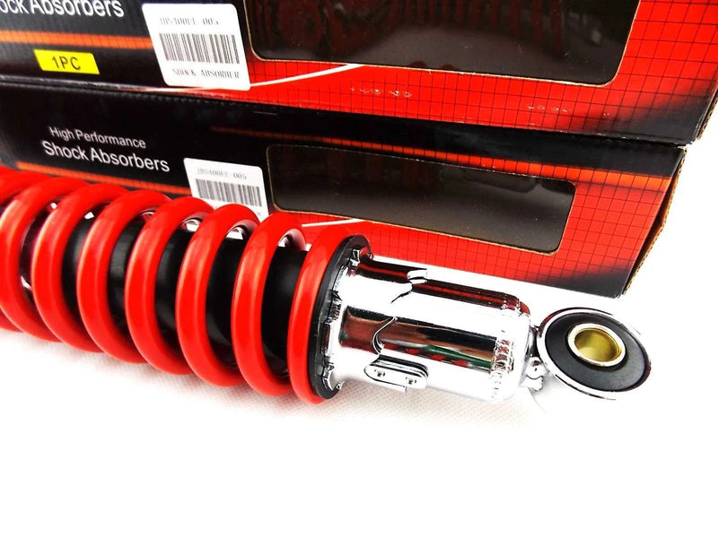 Suzuki PE400 400mm Red/Chrome JBS Rear Shock Absorbers