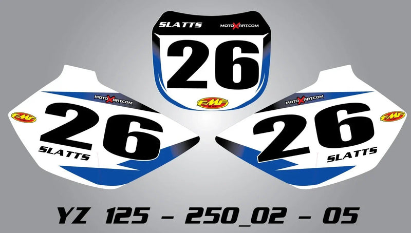Yamaha YZ 125 250 Custom Number Graphics (2002-2005)