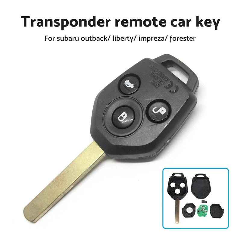 Subaru Outback, Liberty, Impreza, Forester Transponder Remote Car Key