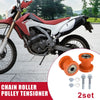 Motorcycle Mini Bike ATV - Orange 8mm Chain Roller Pulley Tensioner
