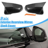 BMW X1 Carbon Fiber Pattern Black Pair Rear View Mirror Cover Shell