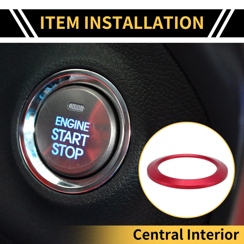 Ford F-150 (2016-2021) Red Engine Start Stop Button Cover Ring