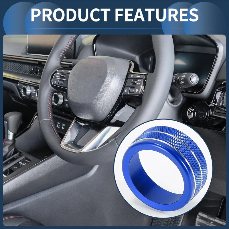 Honda CR-V 3 x Blue Media Volume Switch Knob Cover Ring (2023-2024)