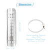 Set Motorcycle Exhaust Pipe Heat Shield with 20mm-70mm Clamps Silver Tone