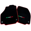 Ferrari 458 Italia Black Tailored Carpets Set with Red Trim Floor Mats