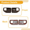 Jeep Wrangler Woodgrain Brown Interior Door Handle Bowl Cover Trim (2007-2018)