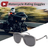 1 x Set Motorcycle Riding Goggles Black Lens Bright Gray Gray Frame UV400