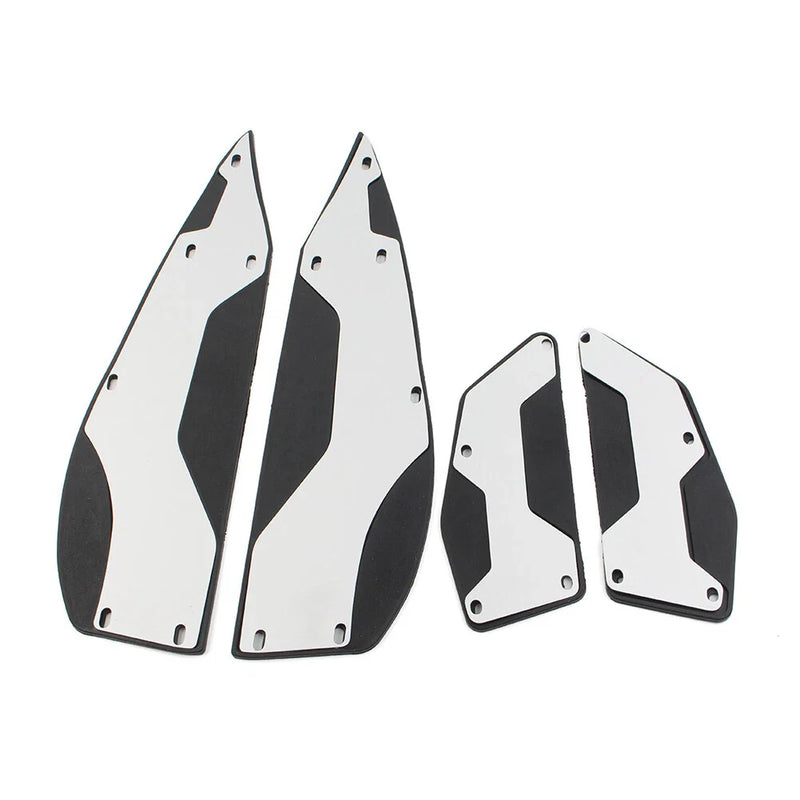 Yamaha XMAX 250 300 400 Silver Aluminum Floorboard Foot Pedals (2017-2023)