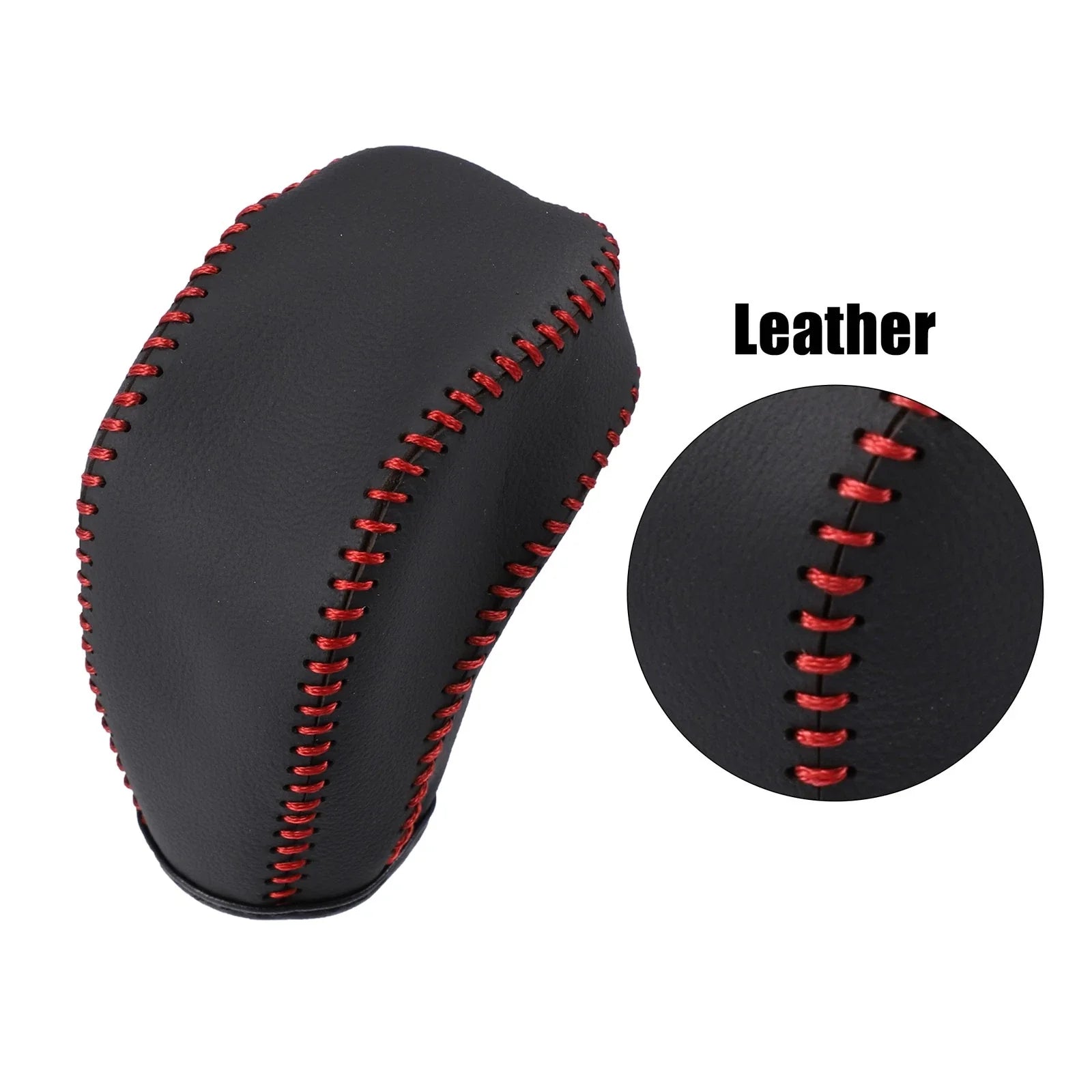 Black Faux Leather Gear Shift Knob Cover for Toyota Highlander (2014-2023)