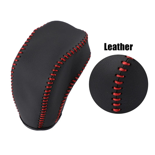 Black Faux Leather Gear Shift Knob Cover for Toyota Highlander (2014-2023)