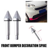 SMART Fortwo ED W 451 Silver Front Bumper Spike Guard Protector Covers (2008-2014)