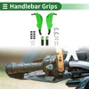 Motorcycle Motorcycle Hand Grips Cover Kit End Grips Aluminum Rubber Green