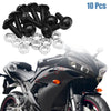 10 x M6 Black Aluminum Hex Socket Head Motorcycle Bolts Bumper Screws Nut