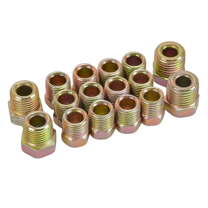 1/4" OD Galvanized Steel Brake Line Tubing Coil Roll w/ 16 Fittings (All Years)