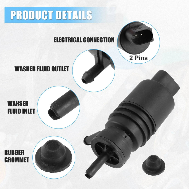 BMW 318i Windshield Washer Pump with Grommet (1997-1998)