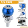 Universal Motorcycle M6 License Plate Screws Cover 40mm Aluminum Alloy Blue