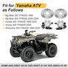 Yamaha Kodiak 400 YFM400 4x4 Front Brake Calipers & Disc Rotors (1999–2002)