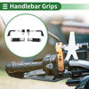 Handlebar End Grips Silver Rubber Motorcycle Hand Grips Cover Kit