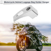 Motorcycle Rectangular Slot Motorcycle Hanging Hook 1 Set Silver Tone 61mm